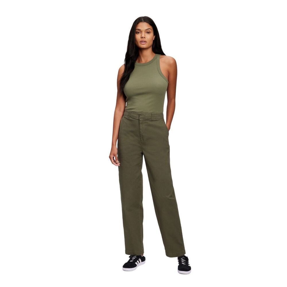 0027 GAP Olive Green Khaki Slim Fit Pants Size 29